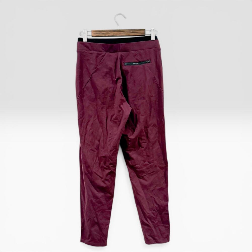 ATHLETA Women's Venice Pintuck Pant Tapered Pull-On Burgundy XS EUC - Picture 4 of 7